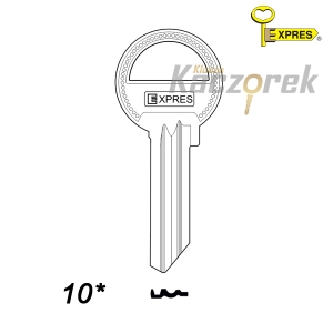 Expres 185 - klucz surowy mosiężny - 10*